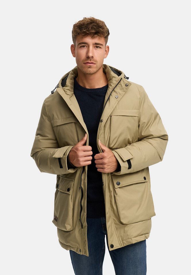 Indicode Parka Herren INTardil Herrenparka Herrenjacke mit Kapuze und Innentaschen von Indicode