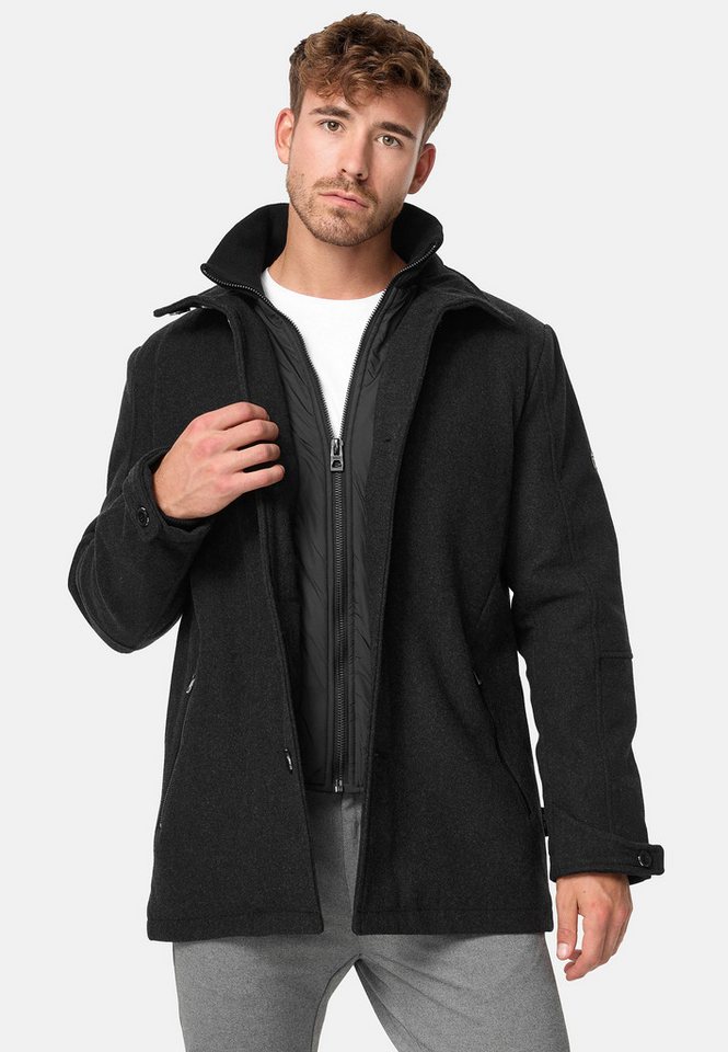 Indicode Wollmantel Brittany mit wattierter Innenjacke und Zippertaschen Indicode Wollmantel Brittany mit wattierter Innenjacke und Zippertaschen von Indicode