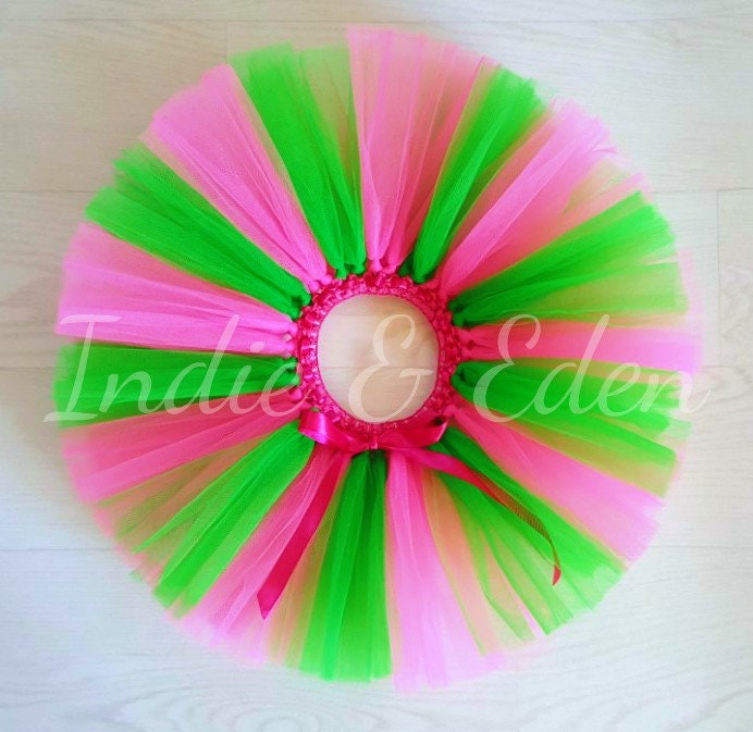Mädchen Tutu - 1. Geburtstag Baby Rock Wassermelone von IndieAndEden
