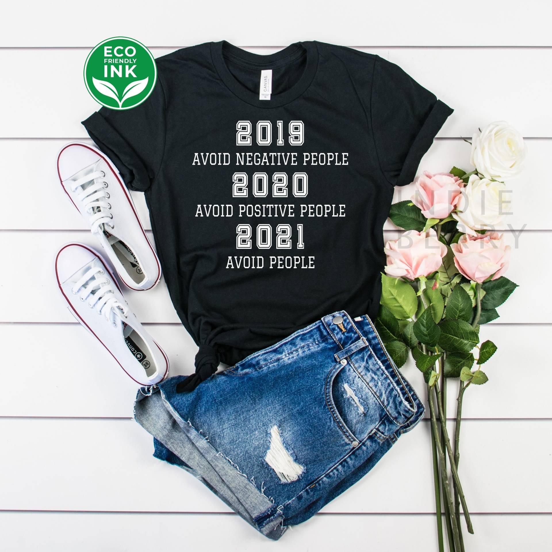 2019 Vermeiden Sie Negative Menschen T-Shirt 2020 Positive People 2021 Shirt/Sweatshirt Langarm Hoodie Kinder von IndieBerry