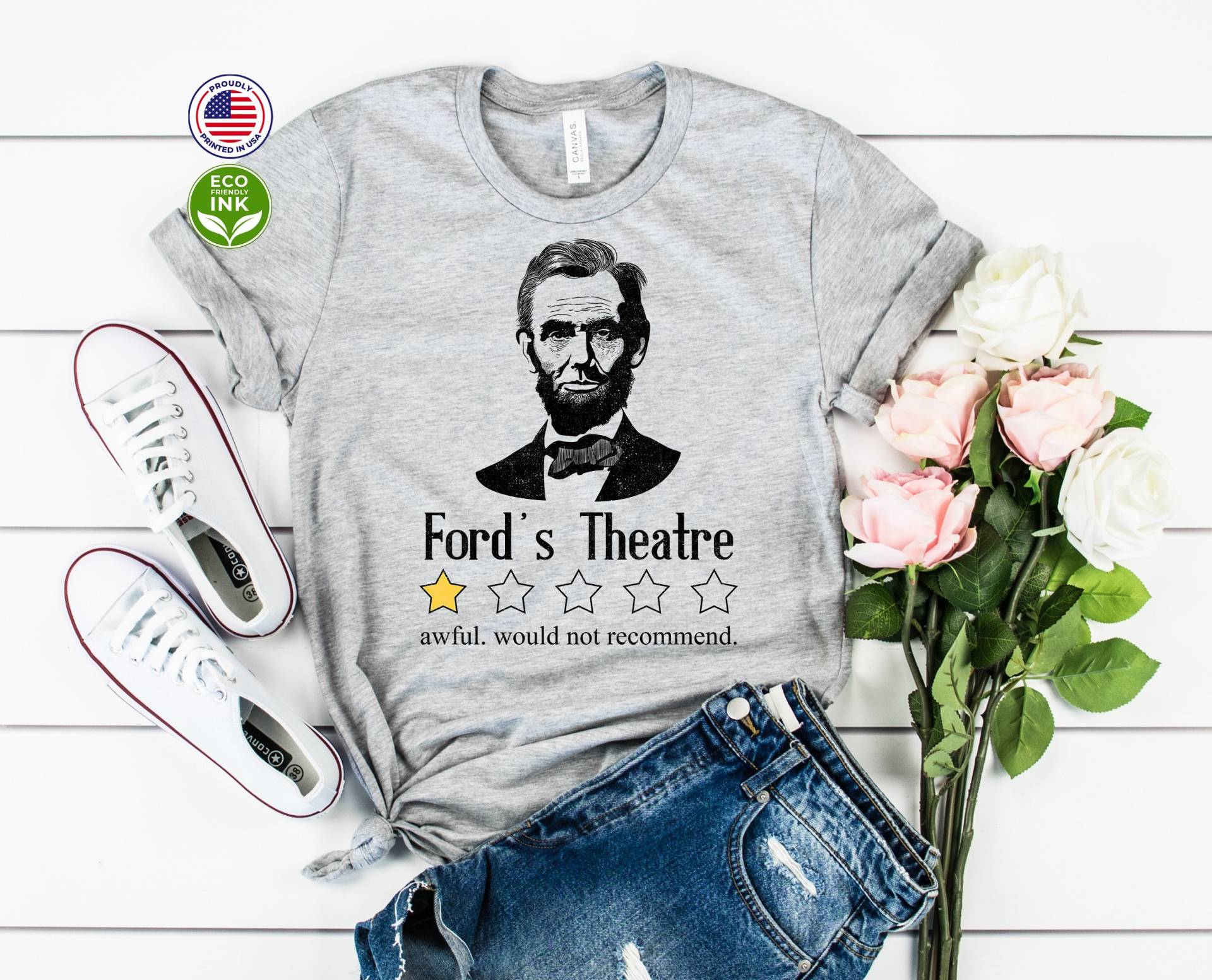 Abraham Lincoln Shirt, Ford Es Theater Präsident 4. Juli Kinder Shirt/T-Shirt Sweatshirt Langarm Hoodie von IndieBerry