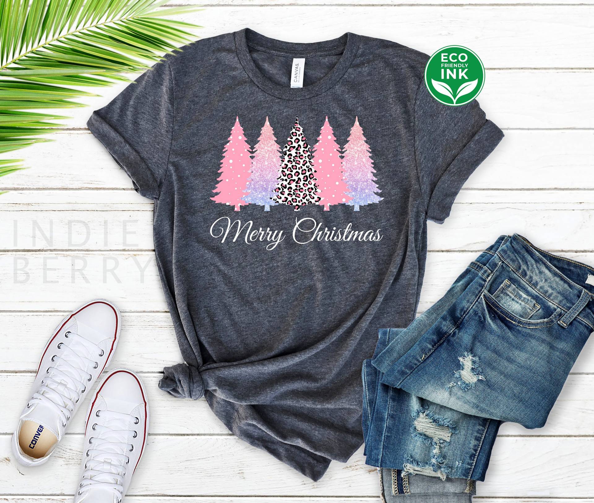 Frohe Weihnachten Shirt, Für Frauen Xmas Tree Holiday Trees Shirt/Sweatshirt Langarm Hoodie Kinder von IndieBerry