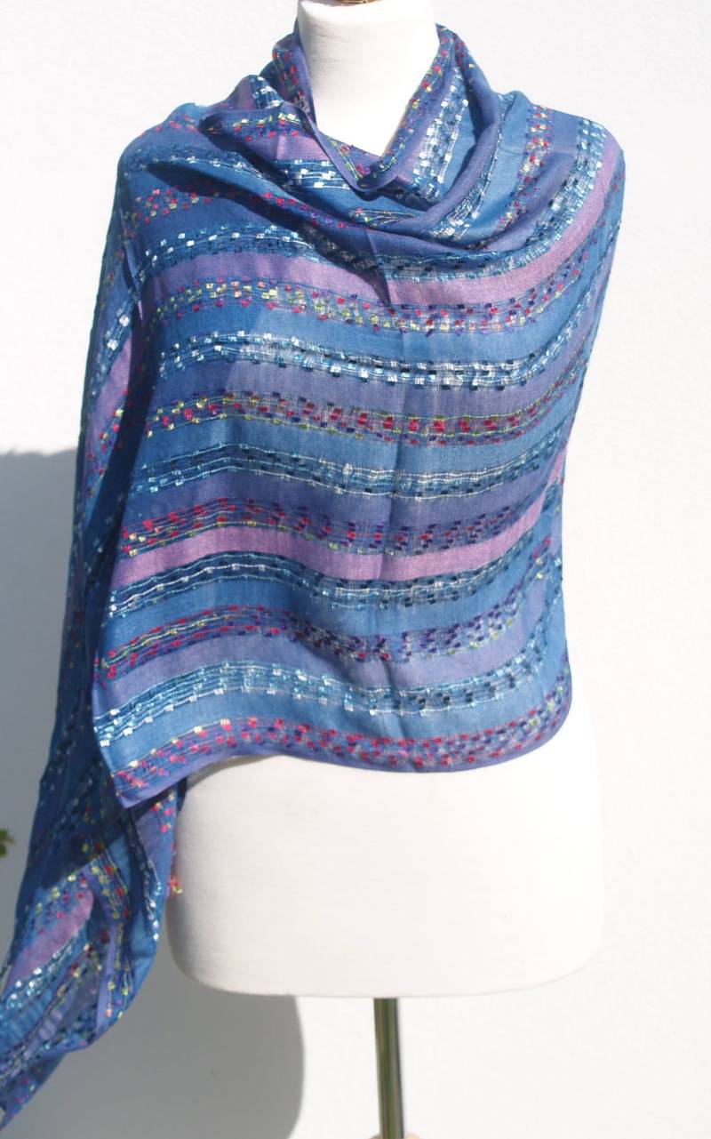 Handgemachter Blauer Pashmina von IndieWillowDorset