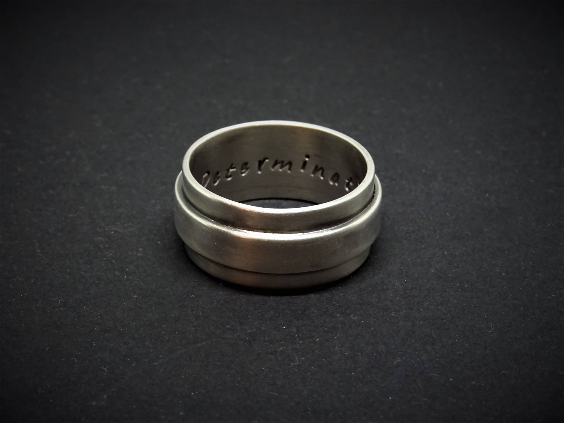 Herren Personalisierter Breiter Sterling Silber Ring. Ehering. Versprechen Ring Silber. Daumen Rustikaler Geschenk von IndiejewelsShop