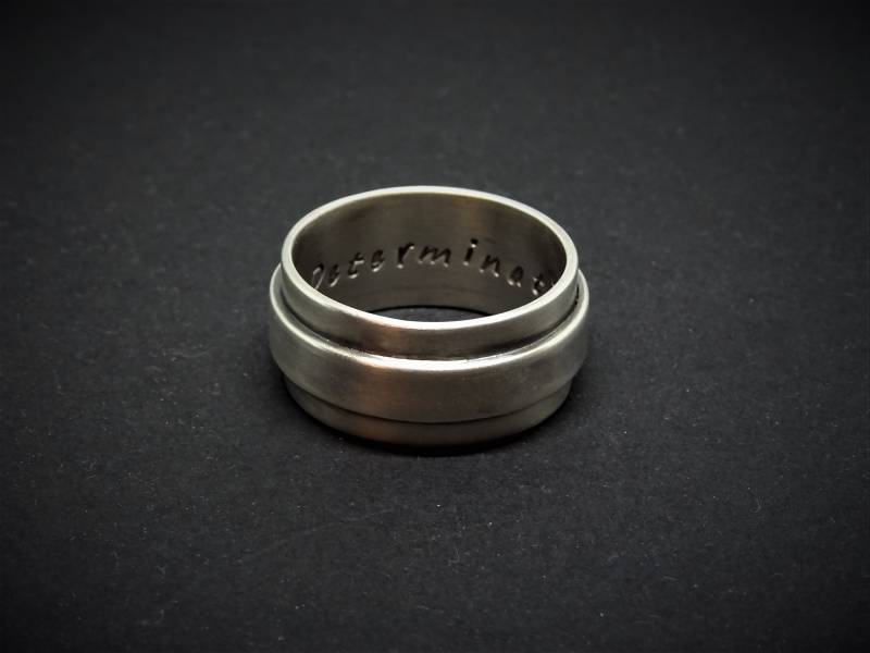 Herren Personalisierter Breiter Sterling Silber Ring. Ehering. Versprechen Ring Silber. Daumen Rustikaler Geschenk von IndiejewelsShop