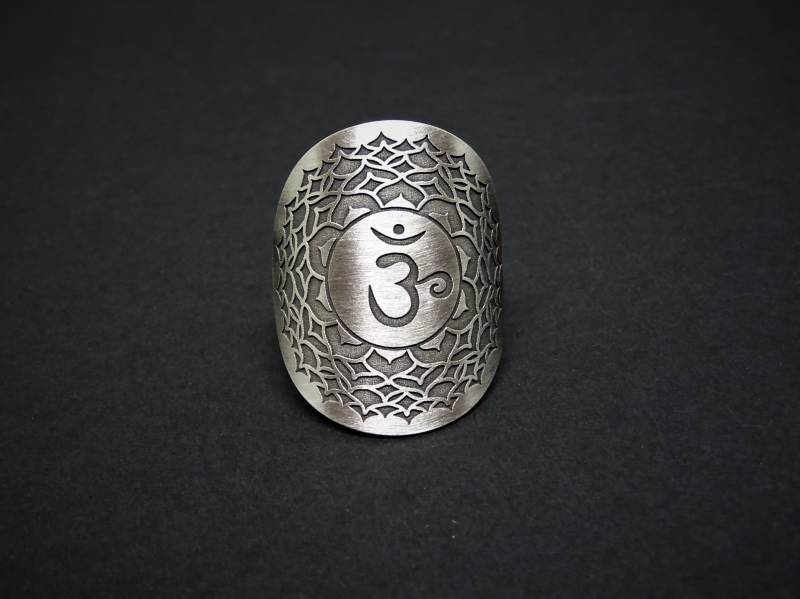Kronen-Chakra Ring , Ring , Chakra , Boho Ring, Sterling Silber Handgemachter Boho Hippie Meditation Yoga von IndiejewelsShop