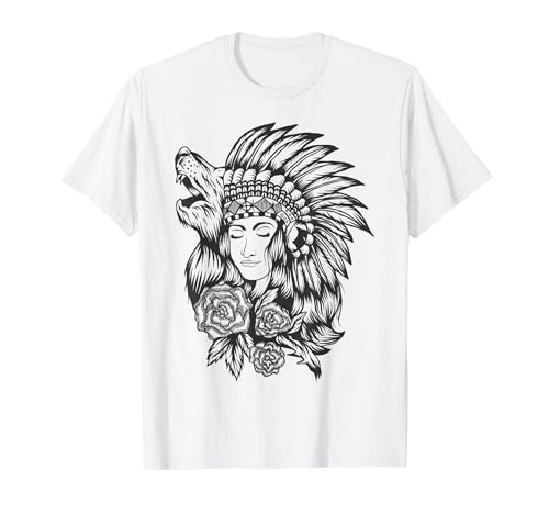 Indianer, schönes Mädchen, Frauen T-Shirt Indianer, schönes Mädchen, Frauen T-Shirt von Indigenous Native American Gifts & Designs