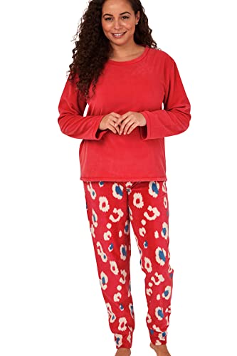 Indigo Sky Damen Women's Gemma Cosy Fleece Cuffed Pyjama Pyjamaset, Kira Animal Ocean Blue, 10-12 von Indigo Sky