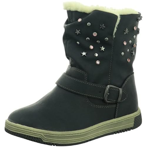 Indigo 354-018 Mädchen Schuhe gefütterte Winter Stiefel Glitzer Sterne Navy (eu_footwear_size_system, little_kid, women, numeric, medium, numeric_29) von Indigo