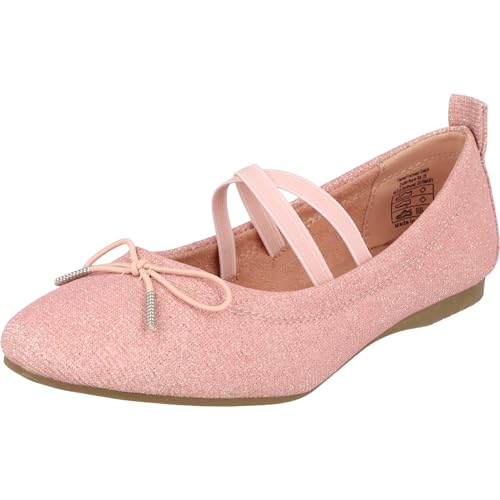 Indigo 422-412 Mädchen Freizeit Ballerina Schuhe Schleife Glitzer (Lt.Pink/Rosa, EU Schuhgrößensystem, Jugendliche, Numerisch, M, 35) von Indigo