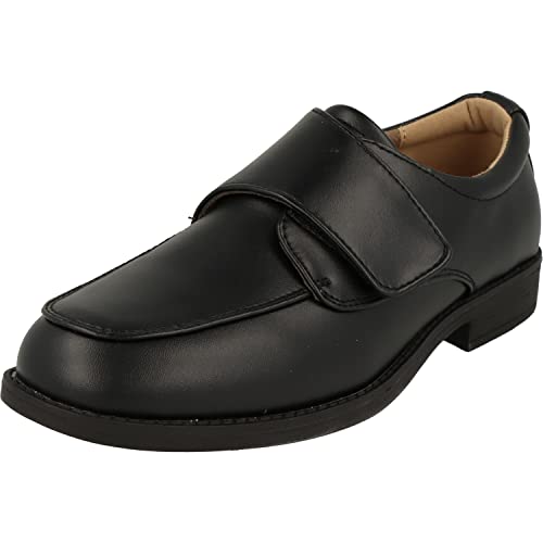 Indigo Elegante Jungen Schuhe 441-218 Hochzeit Konfirmations Klett Halbschuhe Schwarz (eu_Footwear_Size_System, Big_Kid, Numeric, medium, Numeric_35) von Indigo