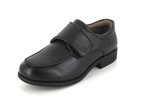 Indigo Jungen Schuhe Hochzeit Taufe Konfi 431-123 Klett Schwarz (37 EU) von Indigo