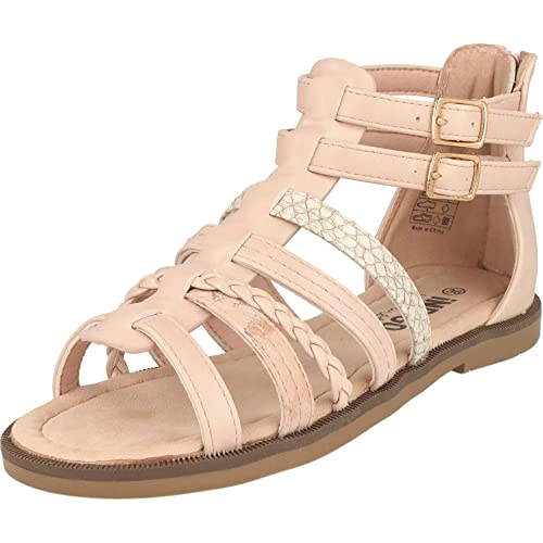 Indigo Kinder Mädchen Sommer Freizeit Sandale mit Reißverschluss 482-386 Rosegold (eu_footwear_size_system, little_kid, women, numeric, medium, numeric_33) von Indigo