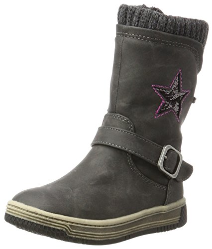 Indigo Mädchen 364 181 Biker Boots, Grau (Dk. Grey), 28 EU von Indigo