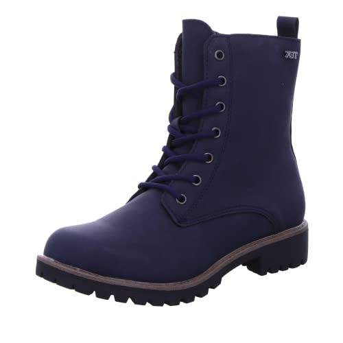 Indigo Mädchen Schuhe Tex Winter Schnürstiefel gefüttert 452-205 Reißverschluss (Navy, eu_footwear_size_system, big_kid, numeric, medium, numeric_35) von Indigo