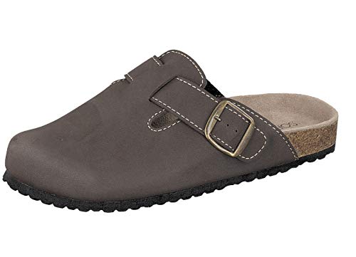 Supersoft Herren Clogs Pantoffeln 176-002 Hausschuhe Lederfußbett (Brown, Numeric_41) von Indigo