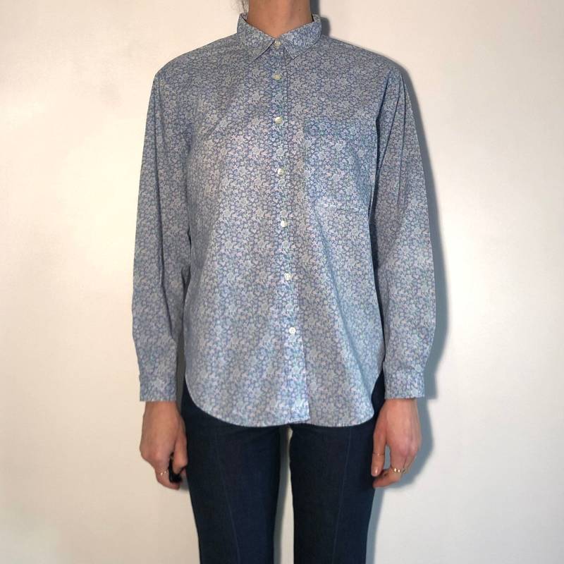 80Er Jahre Cacharel Liberty Floral Multi Farbe Langarm Button Up Shirt von IndigoBluesVintage