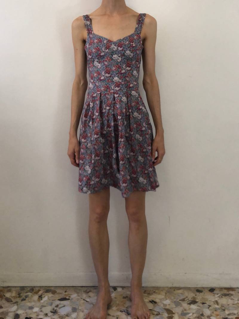 90Er Jahre Cacharel Liberty Sommer Tag Kleid Falten Rock Margeriten Blumen Print Extra Small von IndigoBluesVintage