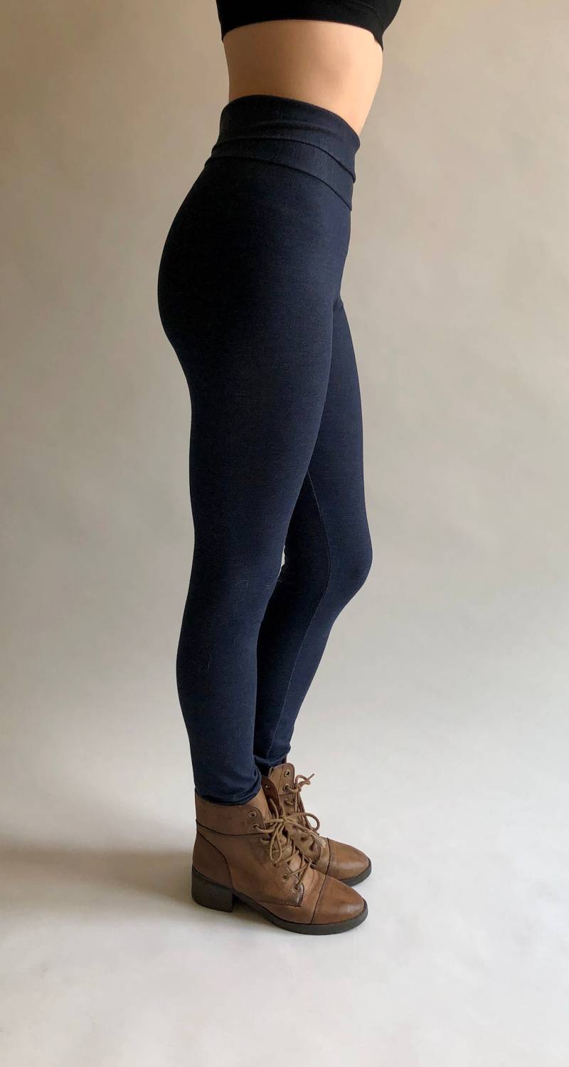 Elaina Bio Baumwolle Denim Jersey Legging Elaina Bio Baumwolle Denim Jersey Legging von IndigoBoutiqueDesign
