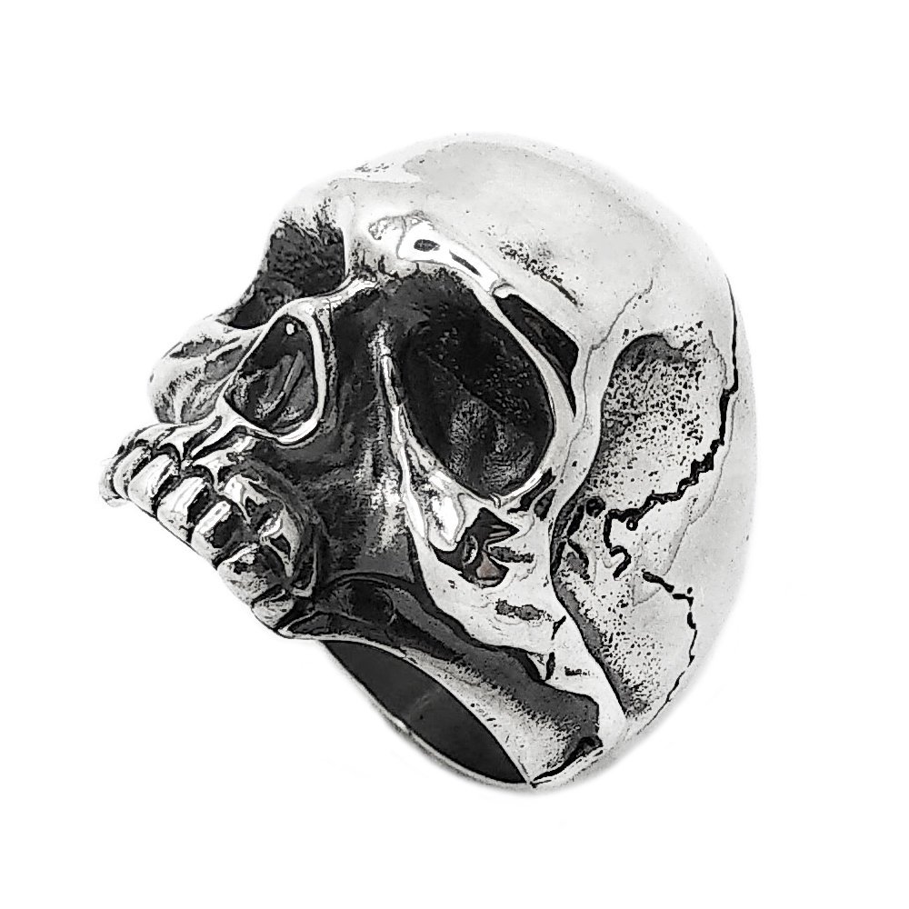 Chunky Skull Herren Siegelring - Sterling Silber 925 von IndigoJewelry925