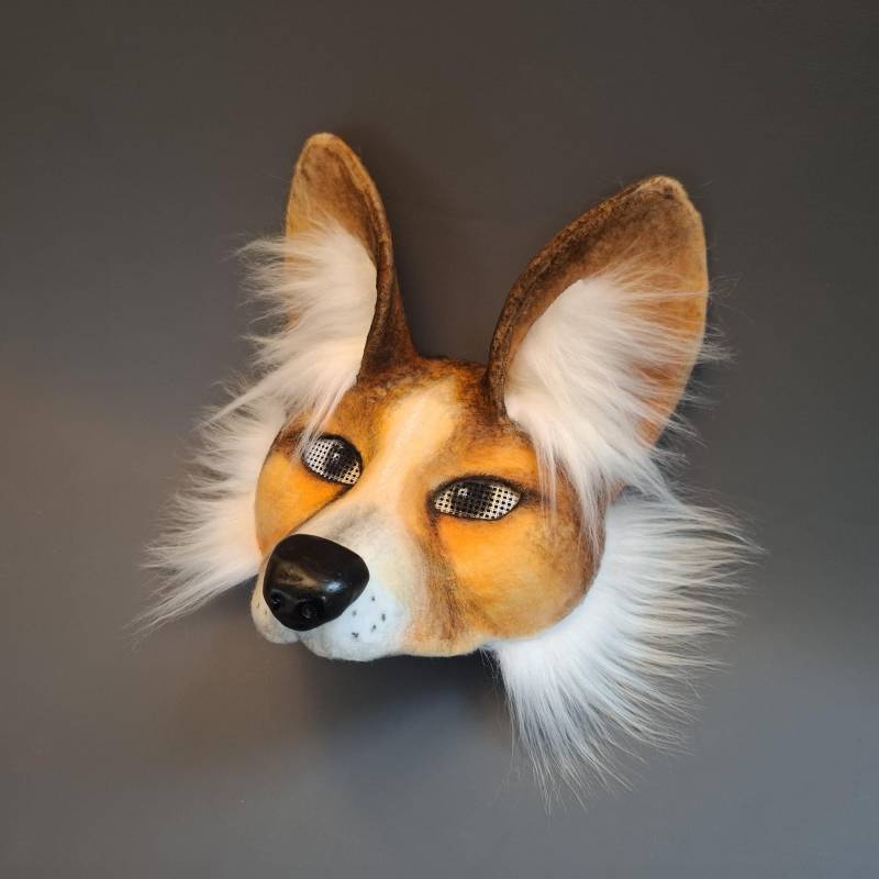 Therian Mask/Quadrobics Cosplay Mask/ Collie-Hund, Tiermaske Dog/Collie Dog von IndigoStudioM