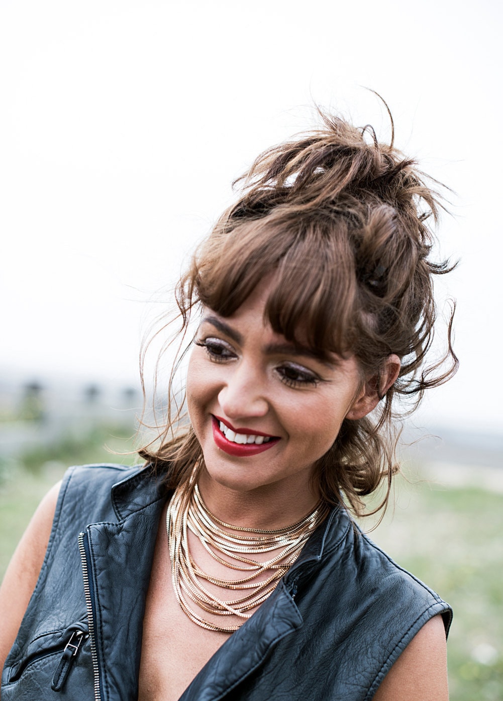 Gold Schlange Kette Wasserfall Statement Halskette von IndisaJewellery