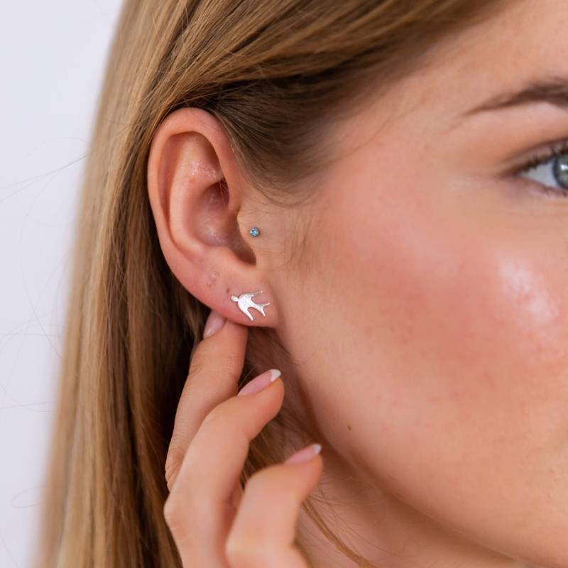 Schwalbe Silber Ohrstecker Schwalbe Silber Ohrstecker von IndisaJewellery