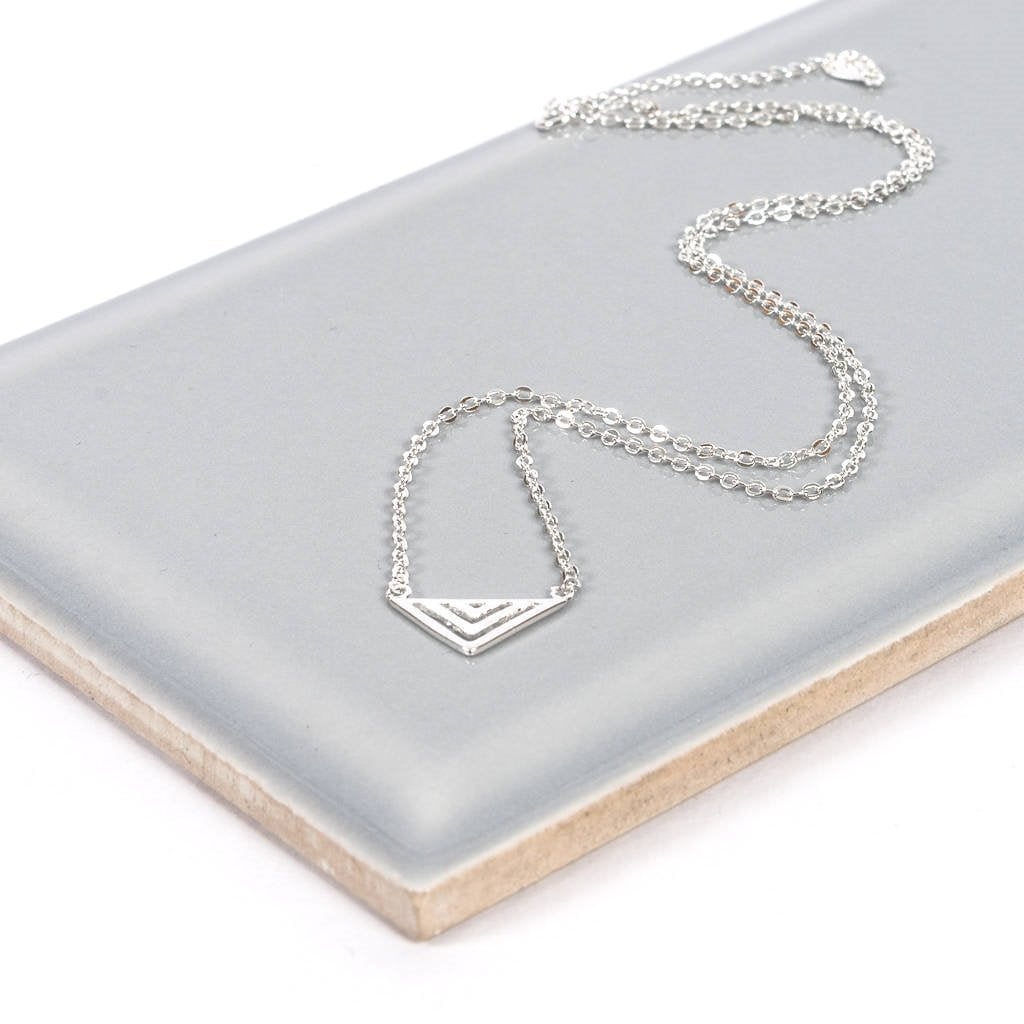 Silber Azteken Anhänger Halskette von IndisaJewellery