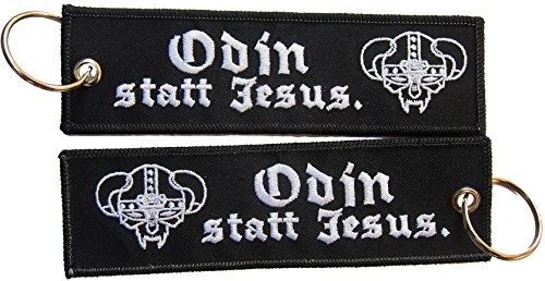 Patch Odin statt Jesus Wickinger Helm gestickter Schlüsselanhänger Key Chain Patch Odin statt Jesus Wickinger Helm gestickter Schlüsselanhänger Key Chain von Patch