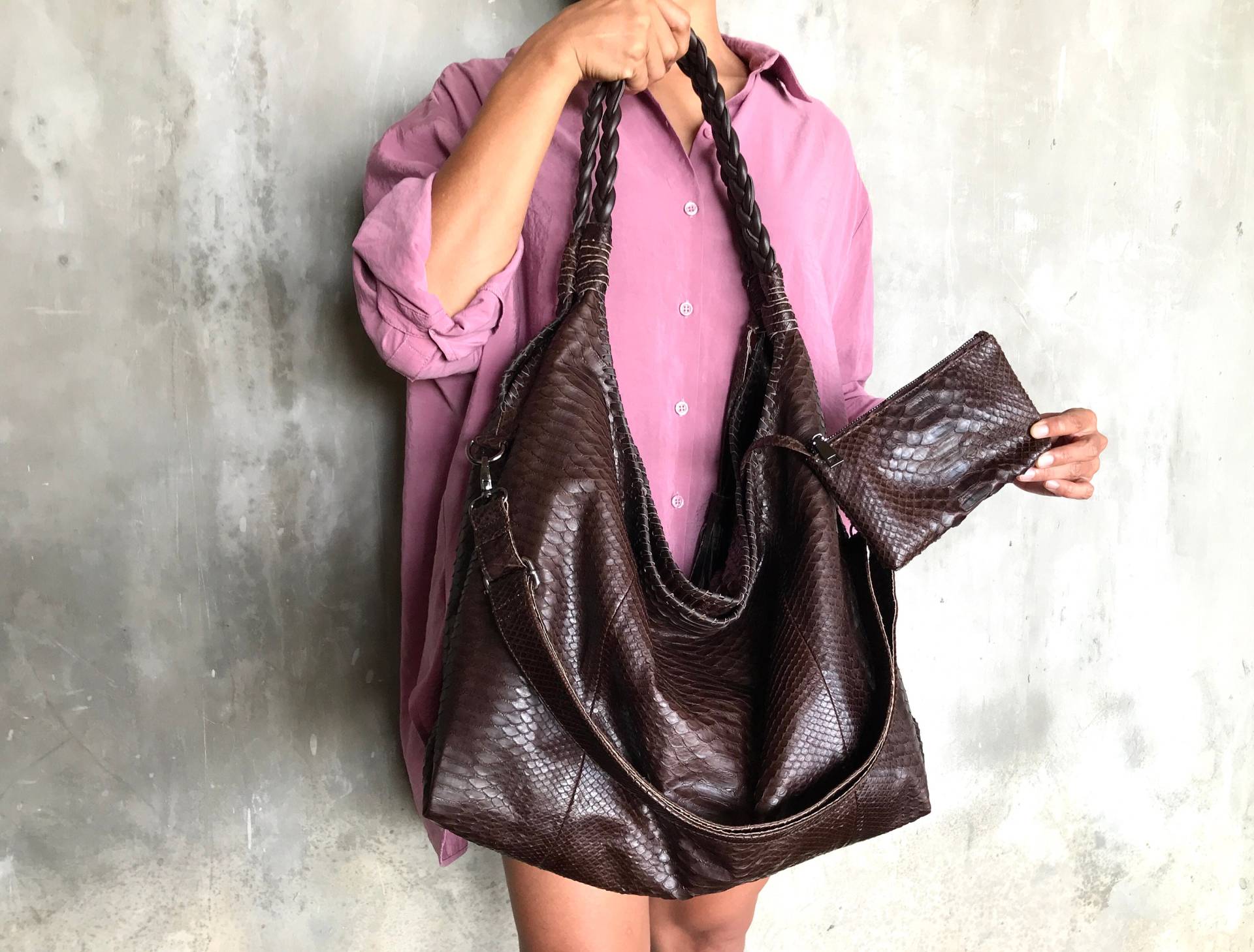 Python Tasche, Braune Schlangenleder Geldbörse, Luxustasche, Geschenk Für Frau, Handtasche, Pythonleder Schlangenledertasche Python Tasche, Braune Schlangenleder Geldbörse, Luxustasche, Geschenk Für Frau, Handtasche, Pythonleder Schlangenledertasche von IndoPython