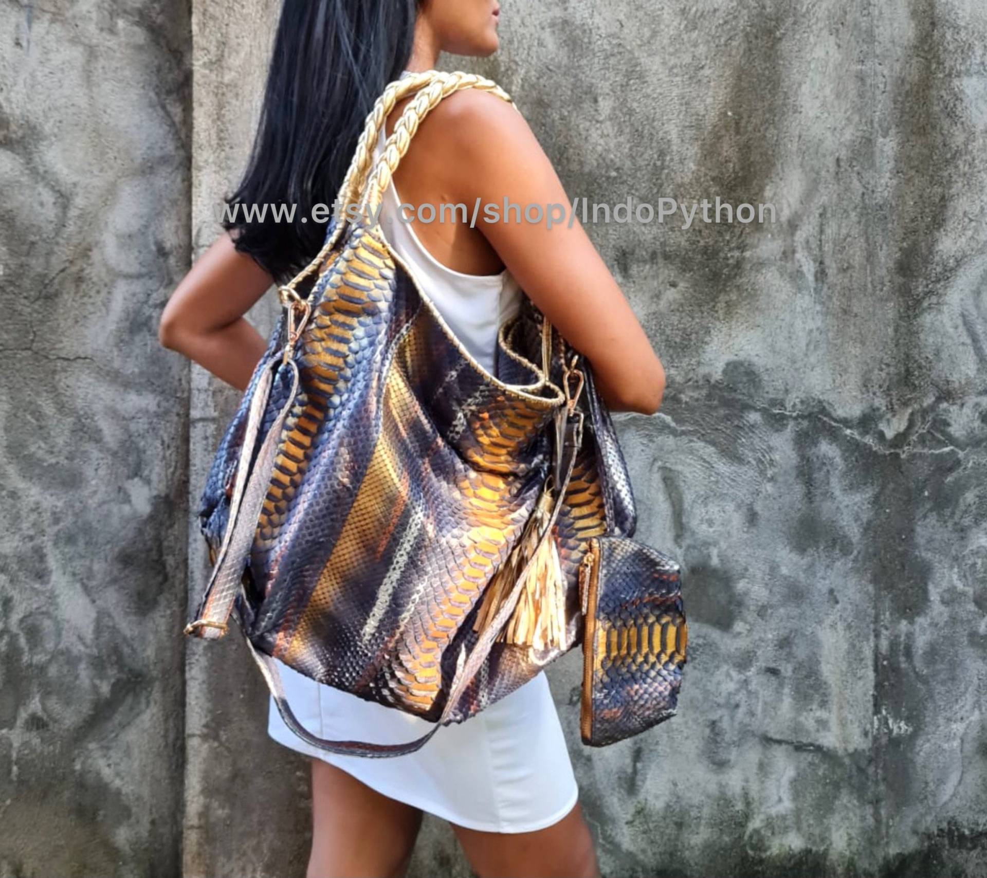Python Tasche |Lila Gold Tasche| Schlangenleder | Aus Echtem Leder Python Handtasche Mehrfarbige Geldbörsen Taschen Python Tasche |Lila Gold Tasche| Schlangenleder | Aus Echtem Leder Python Handtasche Mehrfarbige Geldbörsen Taschen von IndoPython