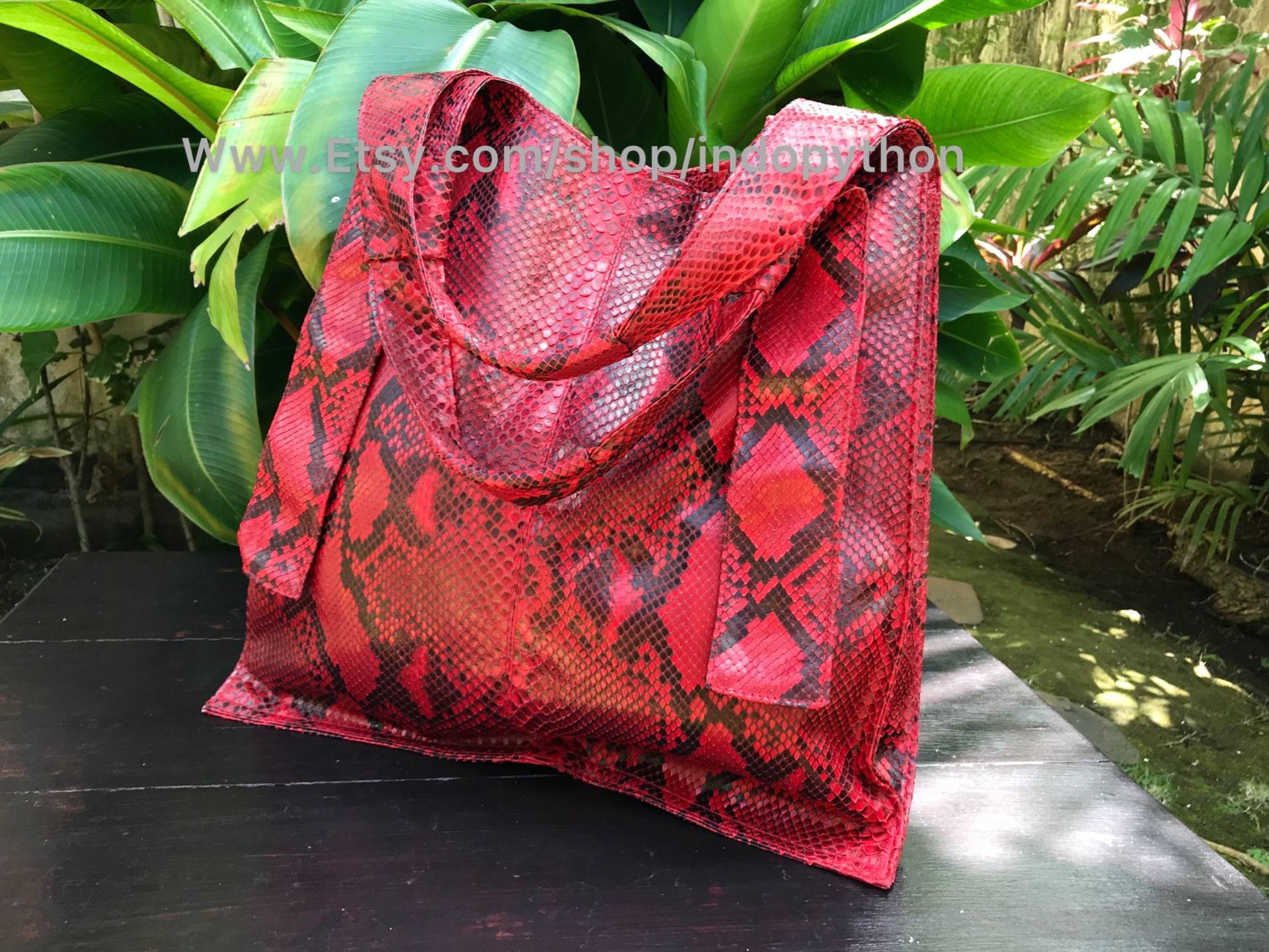 Python Tasche Rote Schlangenleder Geldbörse Handtasche Geschenk Für Sie Hobo Bag Python Tasche Rote Schlangenleder Geldbörse Handtasche Geschenk Für Sie Hobo Bag von IndoPython