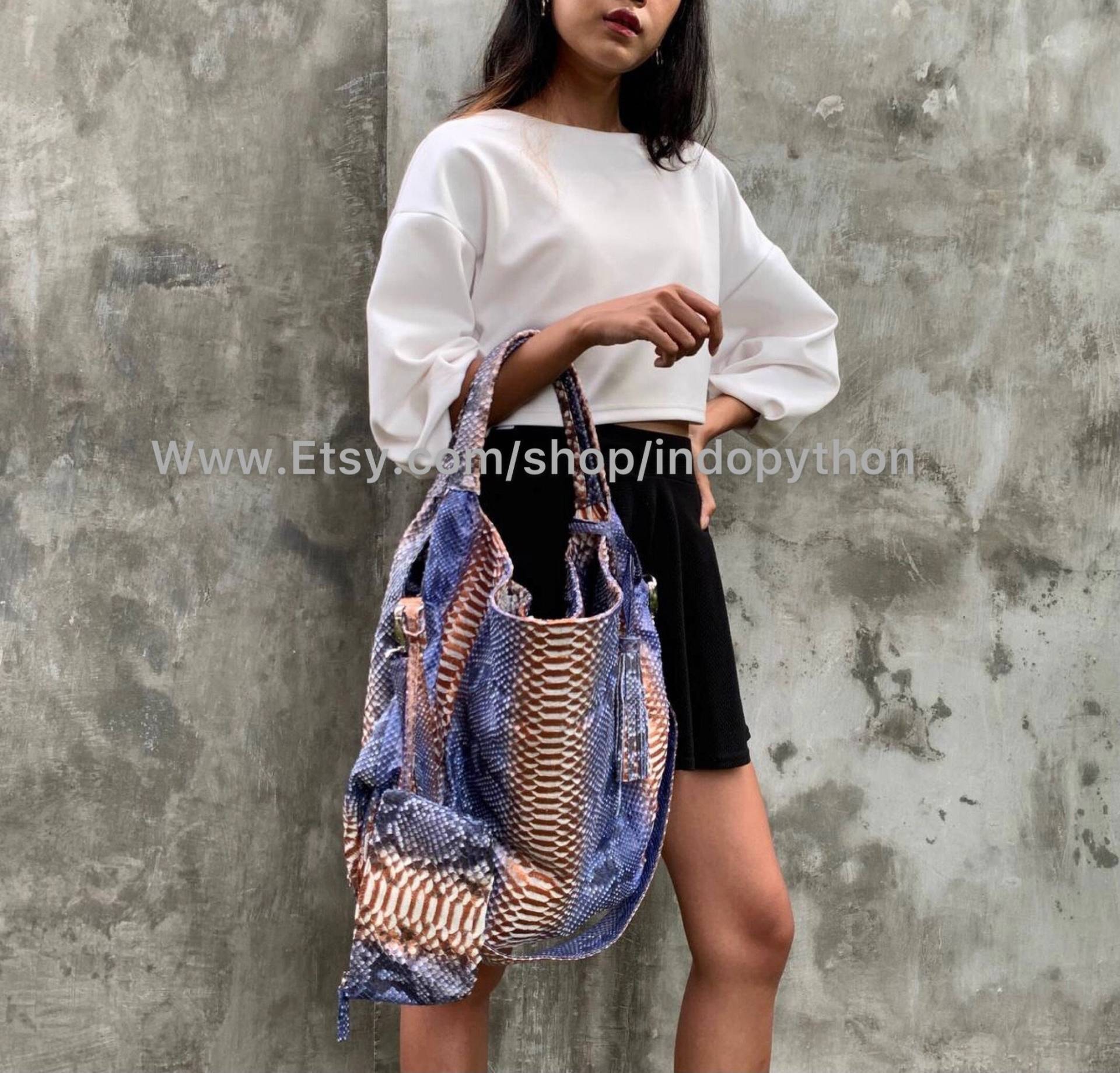 Python Tasche Schlangenleder Blau Geschenk Für Sie #python #handtasche #schlangenleder #tasche von IndoPython