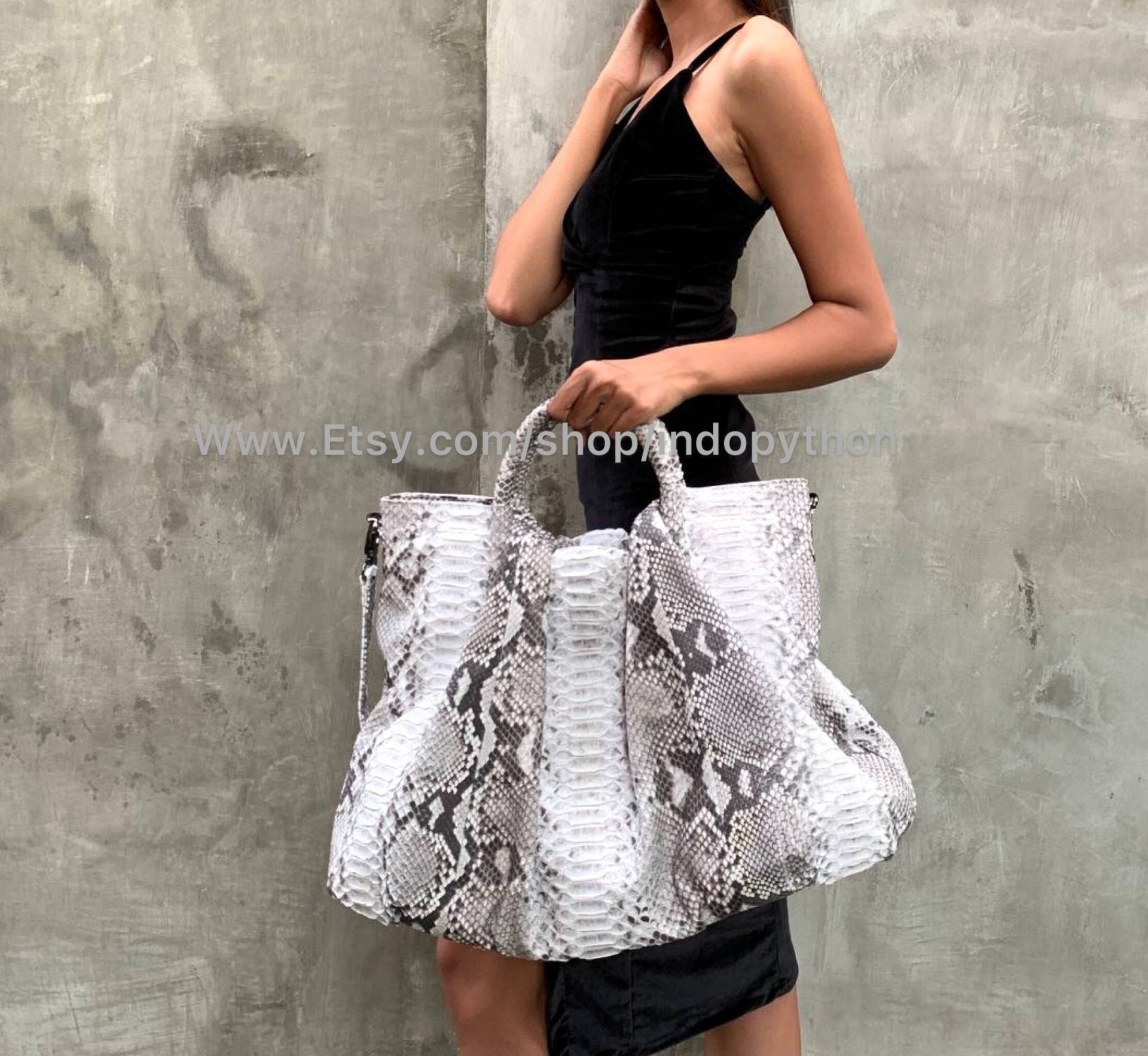 Python Tasche Schlangenleder Schwarz Weiss Geschenk Für Hersale von IndoPython