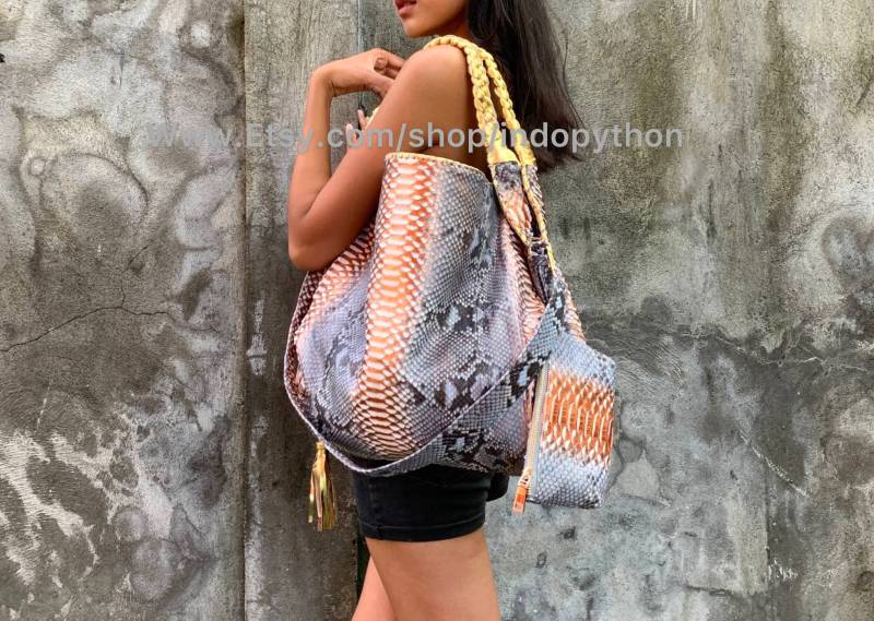 Python Tasche Geldbörse Handtasche Schlangenleder Geschenk Für Sie Regenbogentasche von IndoPython