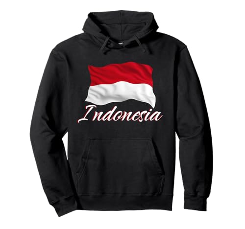 Indonesische Flagge, Indonesien, Herren, Damen, Kinder Pullover Hoodie von Indonesian Flag Heritage Apparel & Gifts