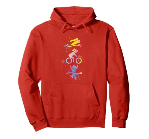 Aquarell Damen Triathlon Pullover Hoodie von Indoor Traithon Trilife for Triathletes