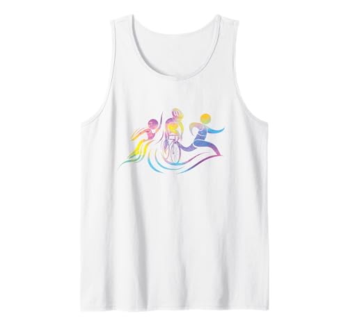 Aquarell Damen Triathlon Tank Top Aquarell Damen Triathlon Tank Top von Indoor Traithon Trilife for Triathletes