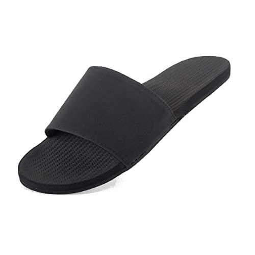 Indosole 2022 Edition Damen ESSNTLS Vegane All-Terrain Slides, Verbesserter Cloud Comfort [Wiederverwendete Reifensohle, Naturkautschuk-Fußbett, Fußgewölbeunterstützung, schwarz, 36/37 EU Indosole 2022 Edition Damen ESSNTLS Vegane All-Terrain Slides, Verbesserter Cloud Comfort [Wiederverwendete Reifensohle, Naturkautschuk-Fußbett, Fußgewölbeunterstützung, schwarz, 36/37 EU von Indosole