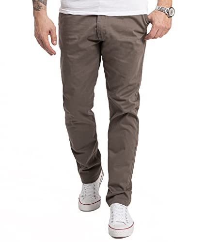 Indumentum Herren Chino Hose Regular Fit Chinohose Herrenhose Baumwolle Designer Hose Chinos Business Hose Stretch Männer Hose IR-506 Dunkegrün W32 L30 von Indumentum