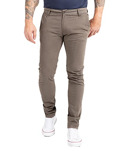Indumentum Herren Chino Hose Slim Fit Chinohose Herrenhose Baumwolle Designer Hose Chinos Business Hose Stretch Männer Hose IS-305 Dunkegrün W31 L32 von Indumentum