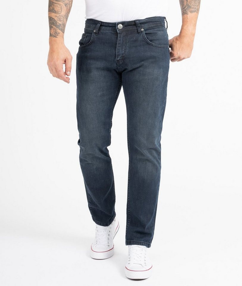 Indumentum Regular-fit-Jeans Herren Jeans Stonewashed Blau IR-505 von Indumentum