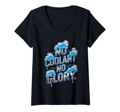 Damen CNC Mechanist Coolant Control Statement Graphic T-Shirt mit V-Ausschnitt Damen CNC Mechanist Coolant Control Statement Graphic T-Shirt mit V-Ausschnitt von Industrial Operator Engineering Apparel
