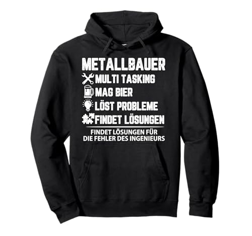 Metallbauer Industriemechaniker Männer Herren Geschenk Pullover Hoodie Metallbauer Industriemechaniker Männer Herren Geschenk Pullover Hoodie von Industriemechaniker Metallbau Metall-bau Fleiß