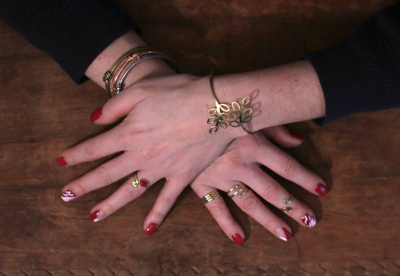 Armreif Blatt Anpassbar von Induswelt