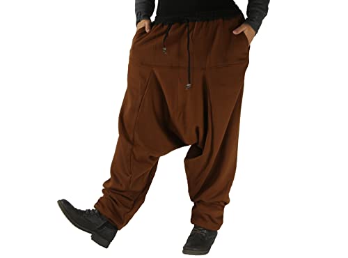 Induswelt Winter Fleece Haremhose Pumphose Unisex Einheitsgröße mit Taschen (braun) von Induswelt