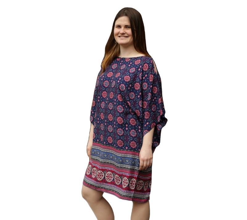 Kaftan Mit Taschen Oversize Kleid von Induswelt