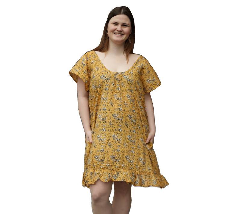 Kleid Mit Taschen Sommerkleid Oversize von Induswelt