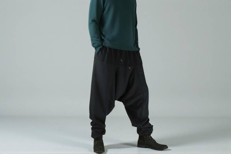 Winter Haremshose Kuschelig Warm Grau von Induswelt