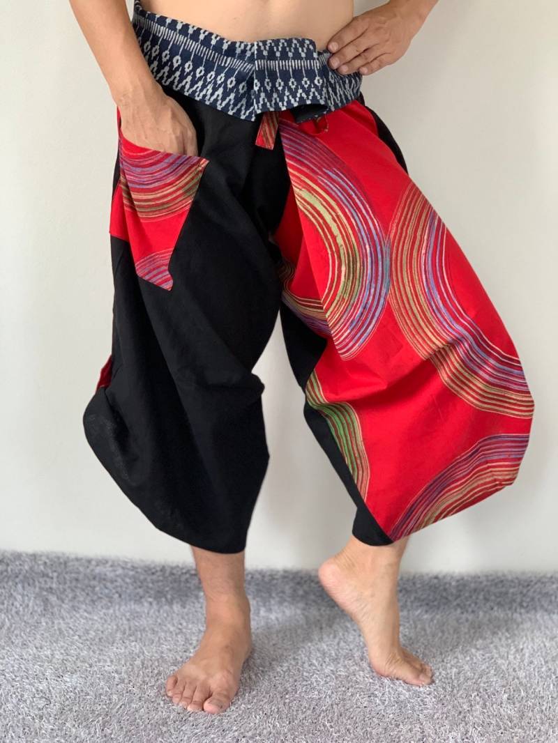 Sr0045 Samurai Hose Mit Einzigartige Hill Tribe Stoff Wrap Around von IndycraftsDesigns